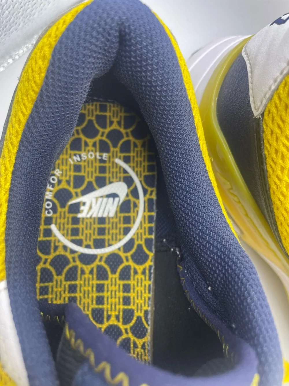 Nike Yellow and Black Air Max Athletic Michigan Sneakers